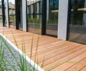 Terraces and facades made of exotic, European, termed wood