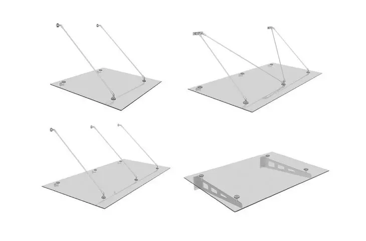 Glass point fixings, glass door locks, stainless steel handles
