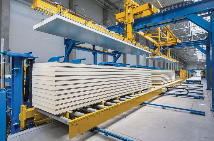 Production of polyurethane sandwich panels PIRTECH