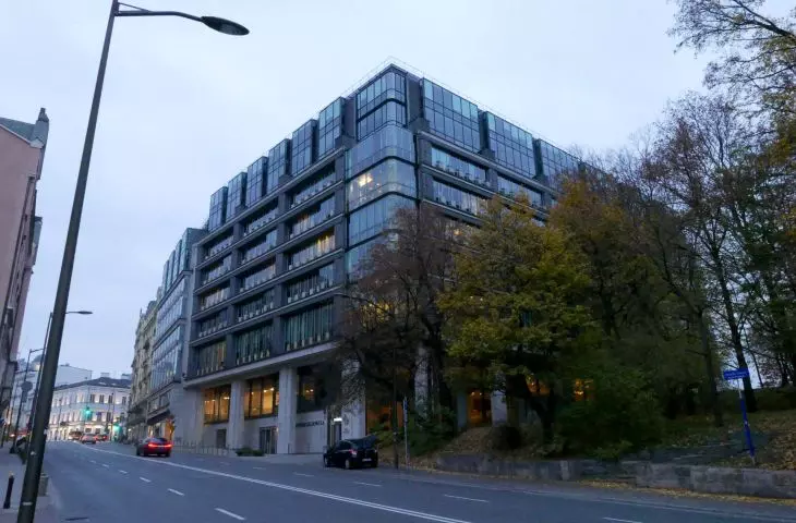 Stock Exchange Center, designed by Stanislaw Fiszer, Andrzej M. Choldzynski