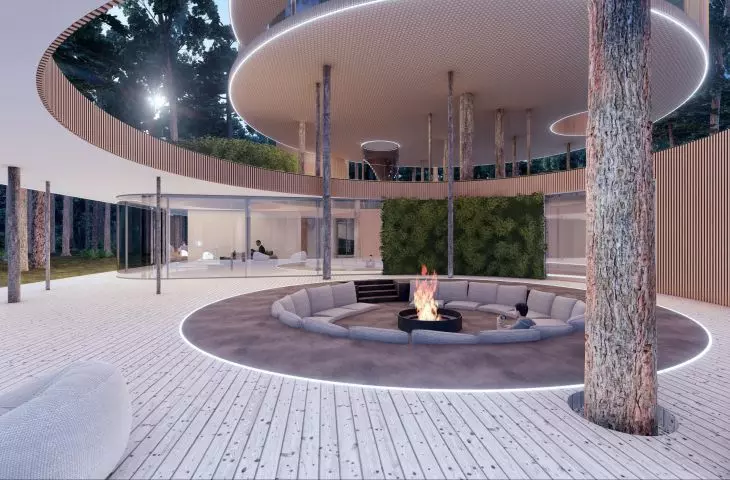 Projekt widoku wnętrza Tree House
