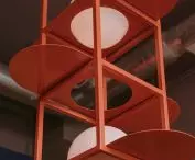orange chandelier