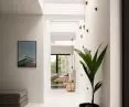 Flat roof windows bring light to corridor