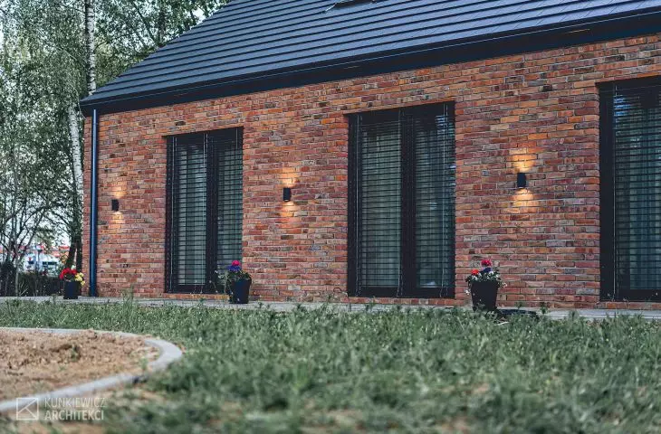 The facade was made of local brick