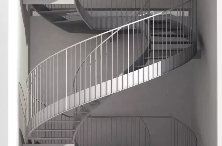 Zooming in on the steps of the observation tower
