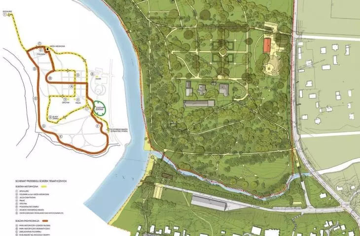 Plan Parku Podzamcze w Łęcznej
