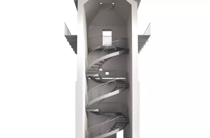 Viewing tower and stairs