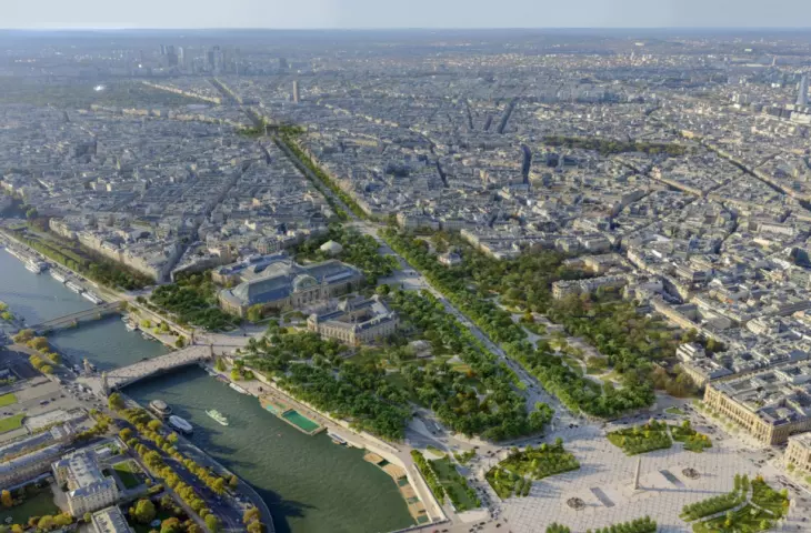 Champs Elysees and Place de la Concorde