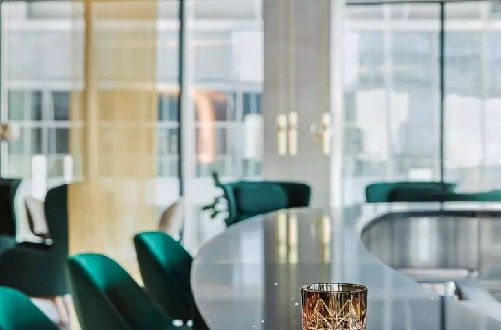 The sparkling top of the hotel bar