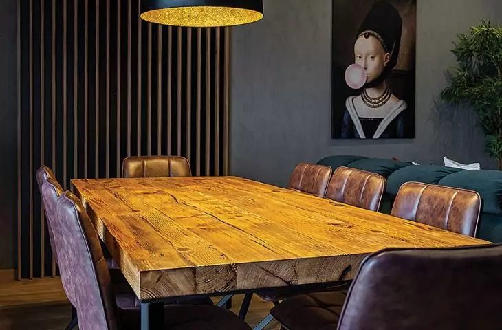 Beautiful fine furniture made of wood from old huts