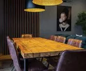 Beautiful fine furniture made of wood from old huts