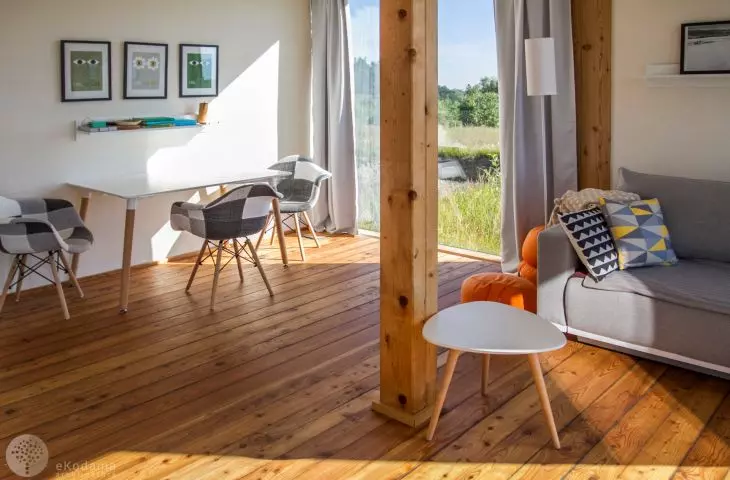BioHome - eco-friendly modular house for expansion with natural materials, interior