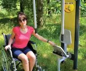 Outdoor gyms extremely robustly constructed and protected against corrosion 