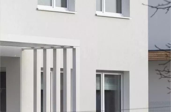 House with white facade