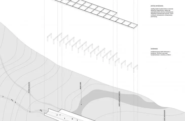 Axonometry of the spa resort