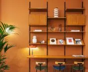 Royal shelving system w BEAM Café