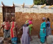 86 percent of people live in homes without a drinking water source