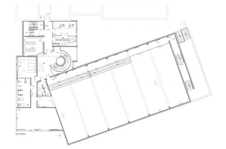 Sports hall, second floor plan