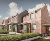 terraced housing is arranged alternately