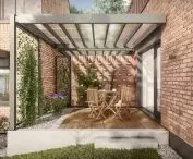 each house has a terrace and a garden