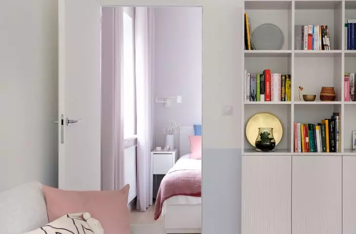 Z salonu można przejść do sypialni