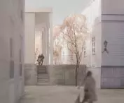 Competition design of the pavilion and courtyard of the University of Warsaw