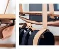 Leather elements of the desk