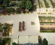 A mock-up of the Urlich Gardens, top view