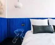 soft, upholstered lampery in the bedroom