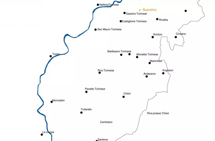 Mapa z sąsiadującymi miastami