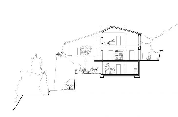 Cross-section of houses