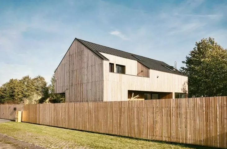 The house in Czeladz from the side of the road