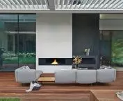Terrace with fireplace