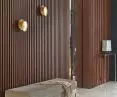 Fluted lobby wall