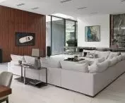 Fluted wall in the living room