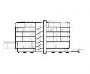 Farmina office building, cross section