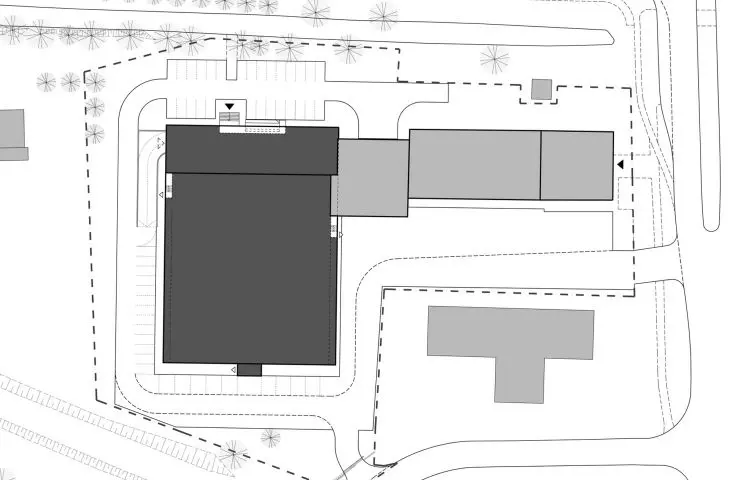 Farmina office building, site plan