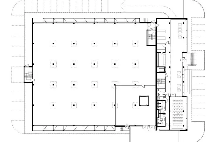 Farmina office building, first floor plan
