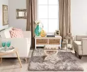 Puffy carpet and colorful accents