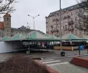 Bernardine Square - the northern part of the market bordering the streetcar stop. 