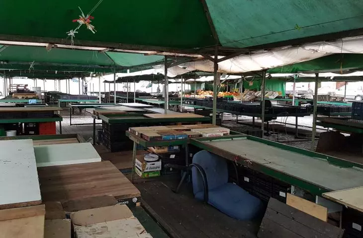 Wildecki Market - stalls cannot be dismantled after trading hours. 