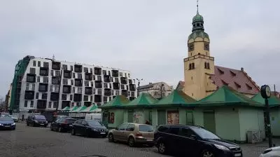 Rynek Wildecki Market - a church and an emerging attractive residential development (proj. Ultra Architects) deserve to be unveiled