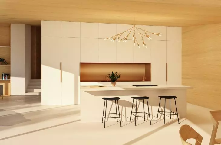 View of the kitchen area