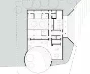 House in the landscape, first floor plan
