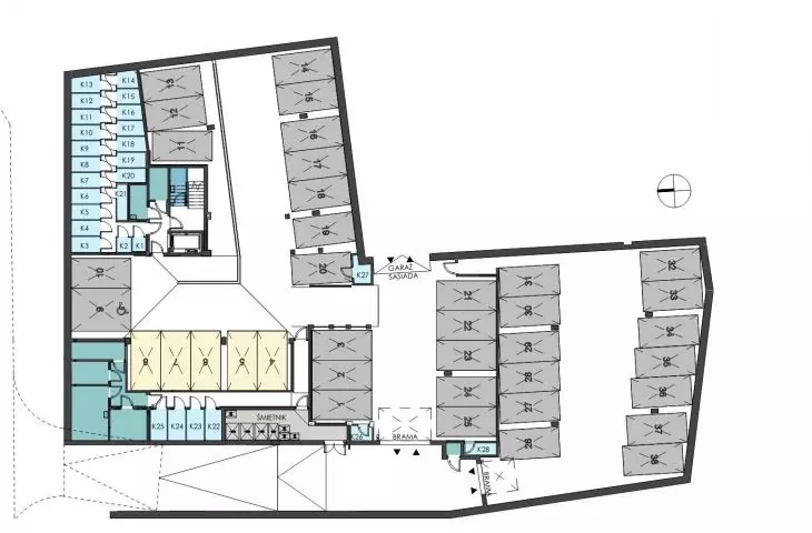 Kaszubski Square residence, garage plan