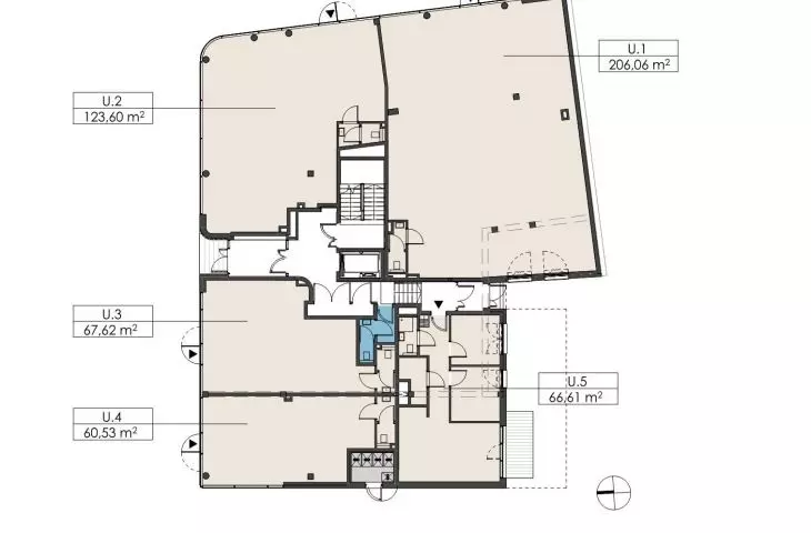 Kashubian Square residence, first floor plan