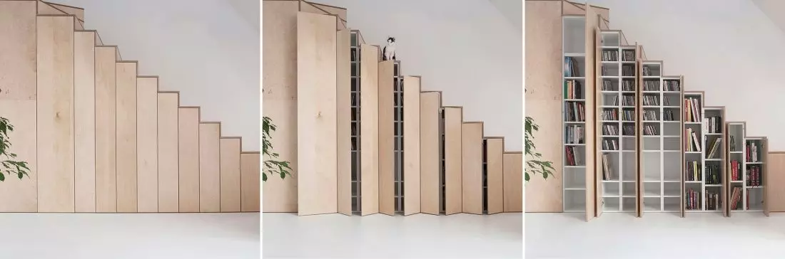 Schody zamieniają
się w biblioteczkę