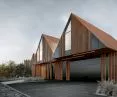 wizualizacja, widok na garaż