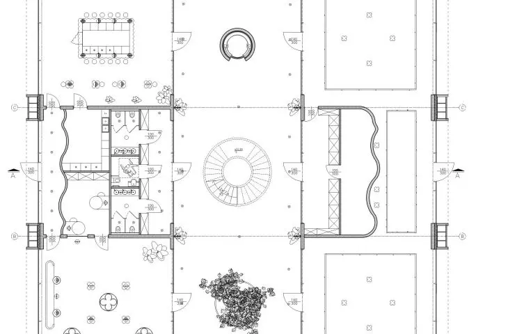 „Sensualna Przestrzeń Architektoniczna”, rzut parteru