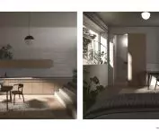 interior of the apartment, living and night area